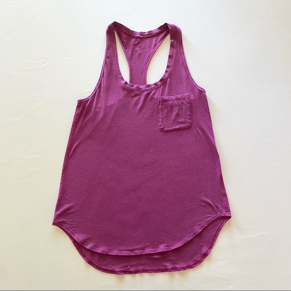 Lululemon Purple Racerback Pocket Tank Size 6